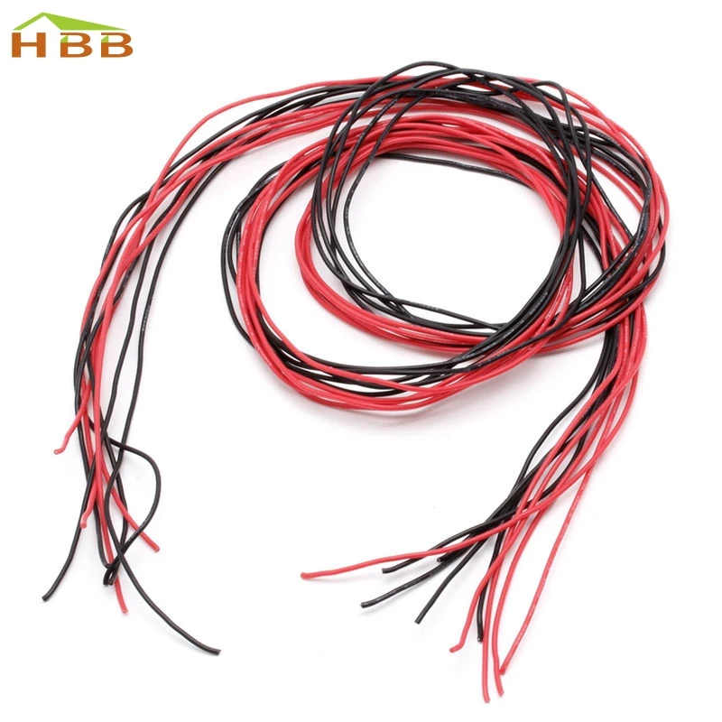 1 Набор 26AWG силиконовый провод гибкий Калибр многожильный V # медные кабели 5 м для