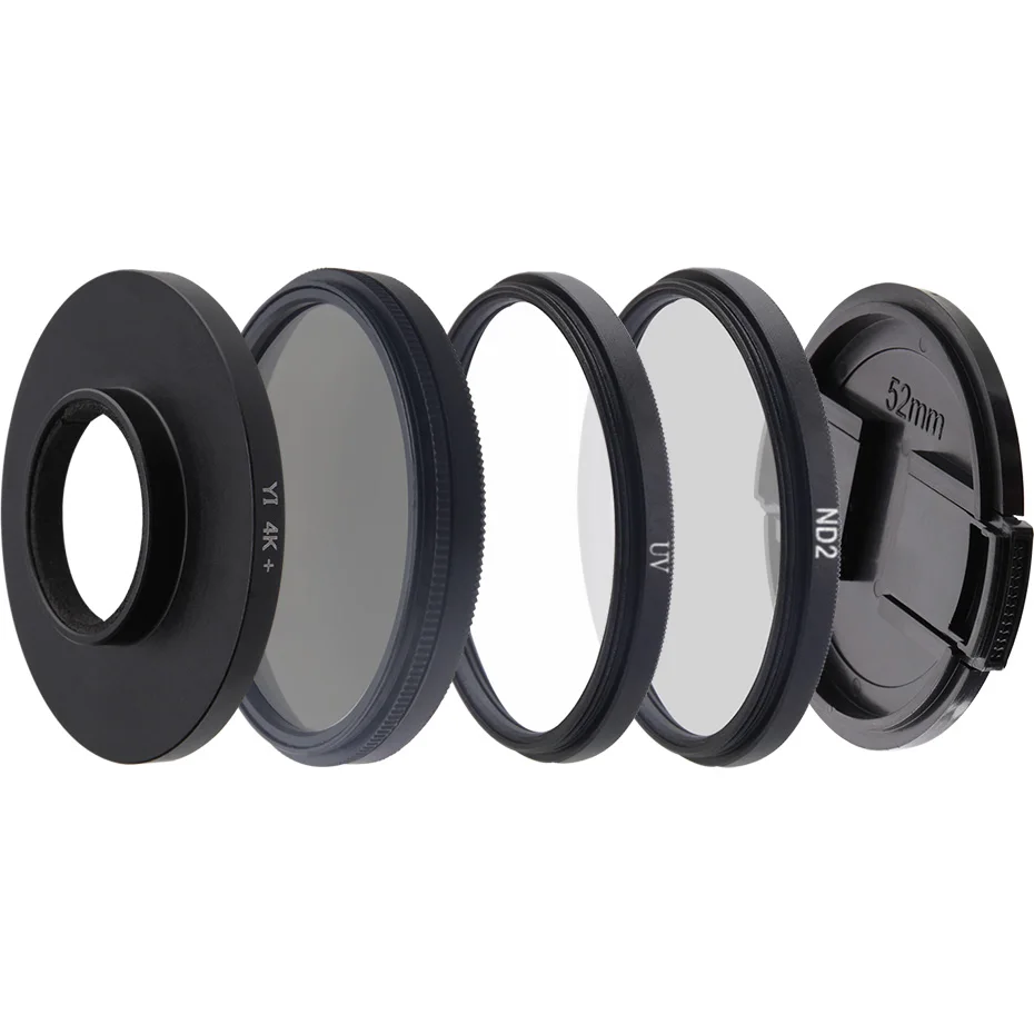 UV CPL ND2 TENENELE для Xiaomi yi Lite 4K спортивный фильтр камеры 52 мм поляризационный CPL/ND 2 4 8/UV Защитные фильтры для Xiao yi 4K Plus Аксессуары - Цвет: UV CPL ND2
