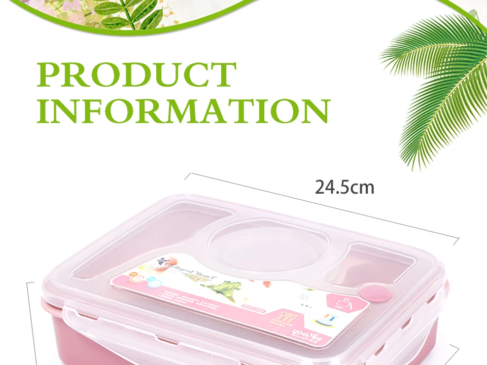5 сетчатый Ланч-бокс из микрофибры, Bento box, герметичный портативный контейнер для еды, ящик для хранения для детей, миска для супа и ложка, большой размер