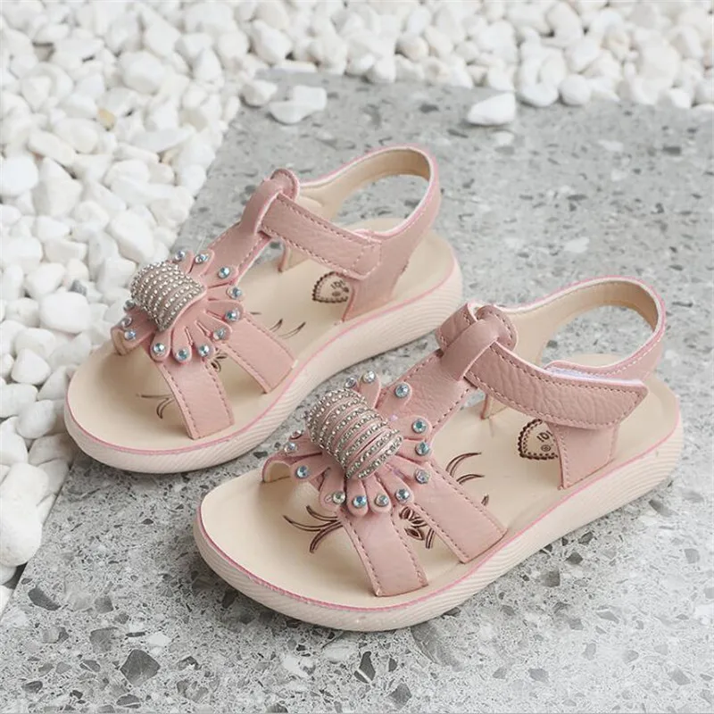 

2019summer children's sandals new girls flower shoes students big child princess shoes open toe kids shoes Fashion girls sandals
