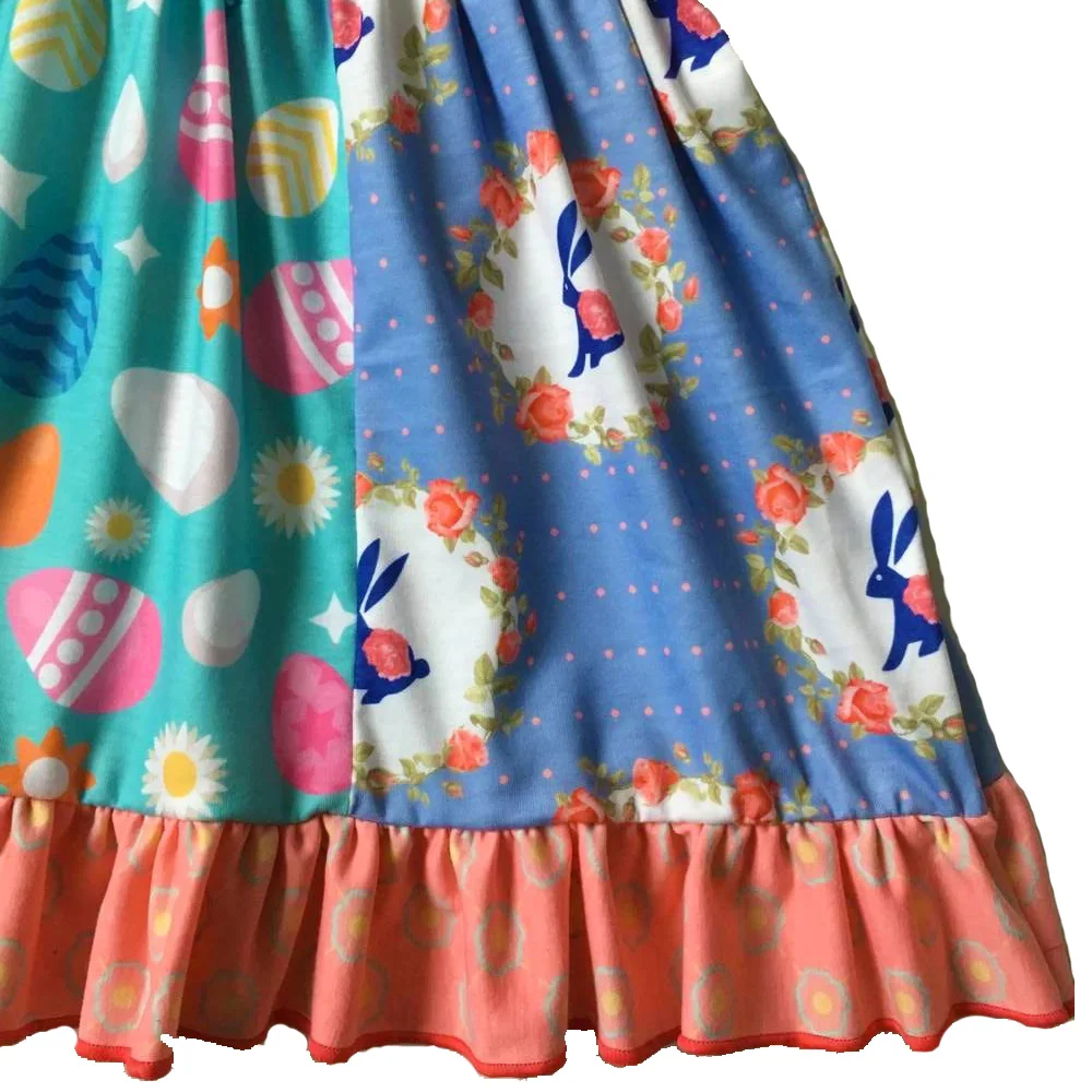 2019 Пасхальная детская одежда с коротким рукавом для девочек Бутик маленьких