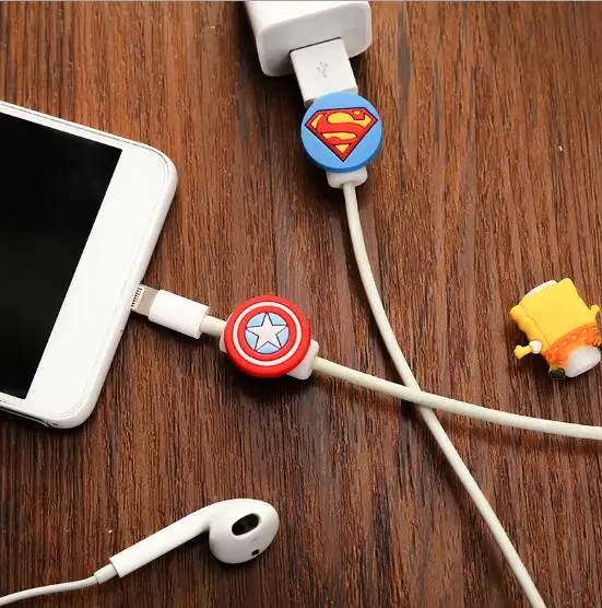 500 шт телефон зарядный кабель протектор USB шнур защитный чехол для кабеля для iphone провода защитные зажимы