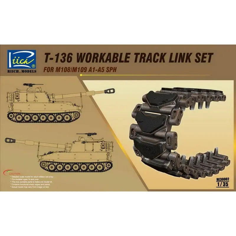 Модели Riich RE30002 1/35 Φ Рабочий набор звеньев для M108/Φ моделей в масштабе SPH|Наборы