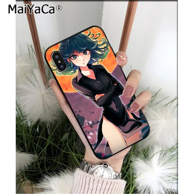 A7 MaiYaCa ONE PUNCH MAN Saitama аниме Силиконовый ТПУ мягкий черный чехол для телефона для iPhone 6S 6plus 7plus 8 8Plus X Xs MAX 5 5S XR - Цвет: A7