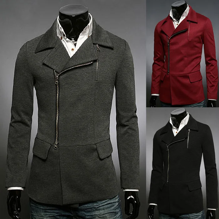 Бесплатная Доставка Весна Осень Куртка Новый мужской Моды Slim Fit Дизайн Твердые