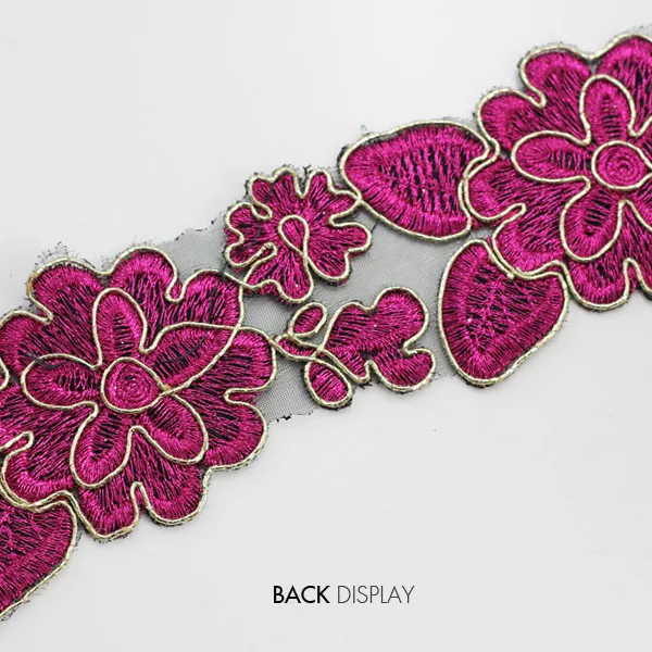 Вышитая африканская химическая Венецианская Цветочная кружевная ткань