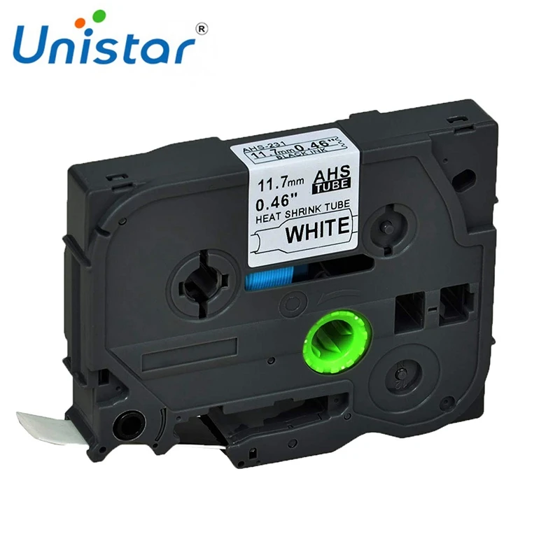 Unistar HSe 231 совместимая с термоусадочной трубкой Brother 11 7 мм X 1 5 м (дюйма фута) бело