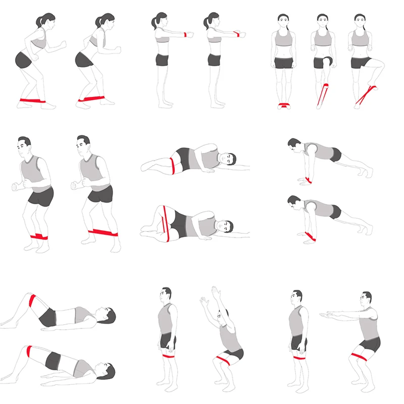 Резинки резинки для тренировок Спорт фитнес тренажерный зал тренировка силы
