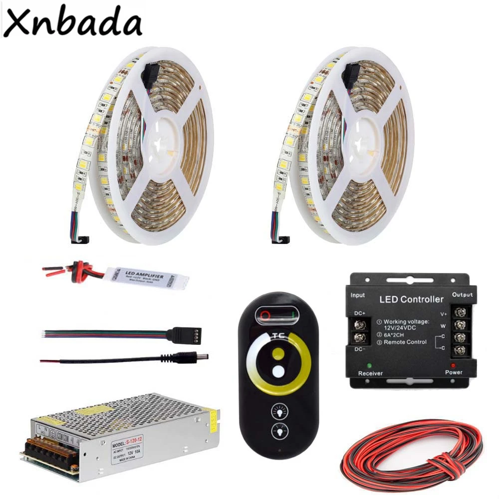 5 ~ 20 м SMD5050 Светодиодная лента цвет Temprature гибкий свет пульт дистанционного RF CCT Led
