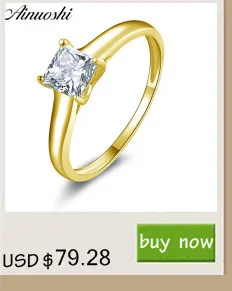 AINUOSHI 14 K массивная, желтая, Золотая женские обручальные кольца, набор 1 ct, круглая имитация бриллианта, Halo "anillos Bijoux" Femme, обручальное кольцо