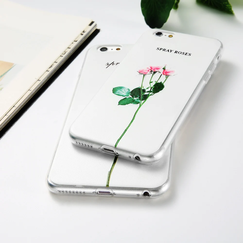 KISSCASE 3D рельефный чехол с листьями для iPhone 5S 5 SE X телефона милым растительным