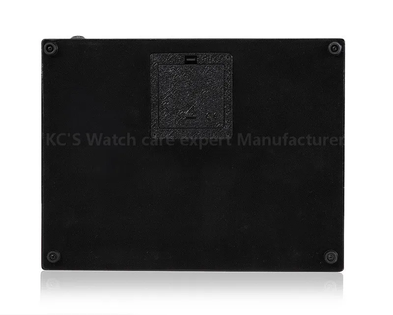 Роскошный черный кожаный и древесины автоматический поворот 4 + 6 часы намотки