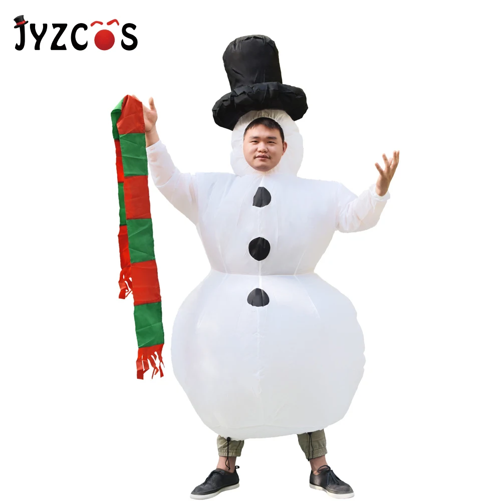 JYZCOS надувной снеговик рождественские костюмы Снеговик Костюм для взрослых