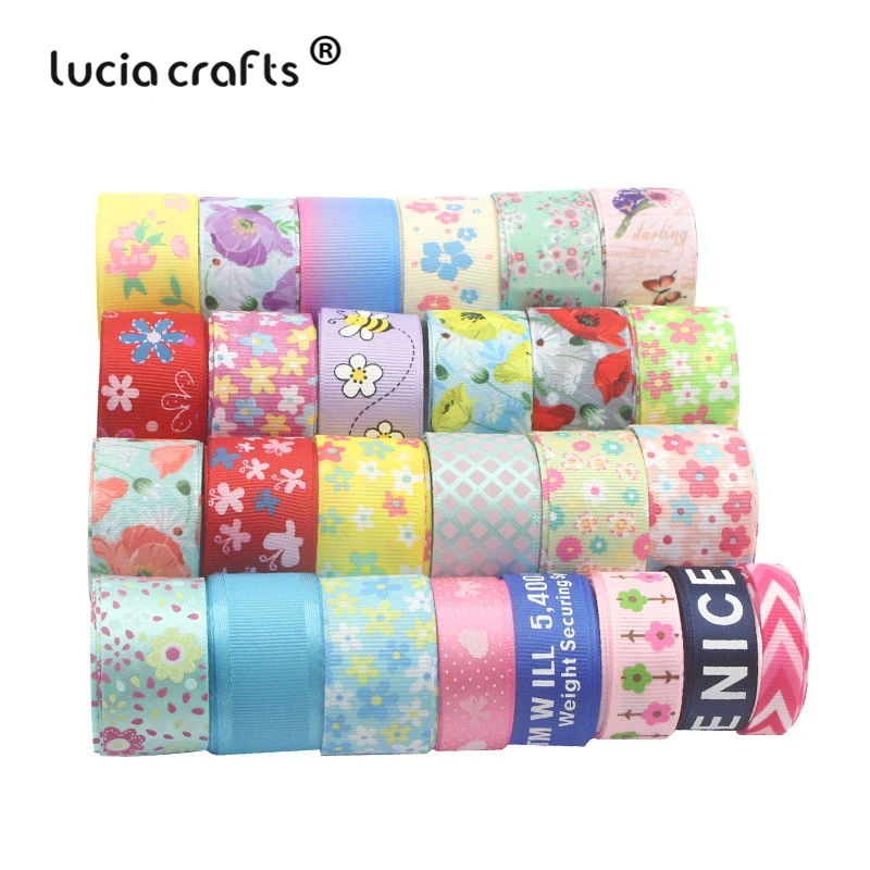 Ленты для рукоделия Lucia crafts 6 ярдов разные варианты напечатанные ленты аксессуары