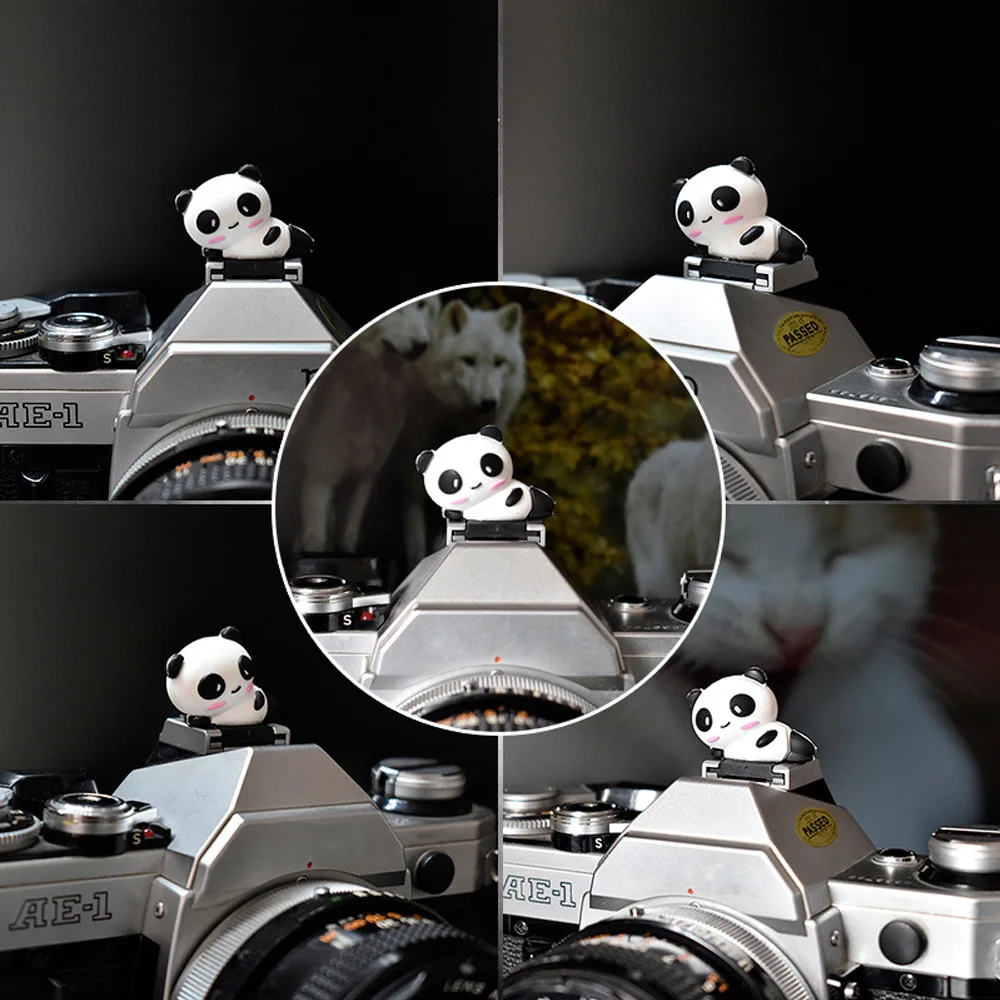 Gosear 3D милая мультяшная панда Горячий башмак Крышка для Nikon Canon Fujifilm Samsung Panasonic Leica