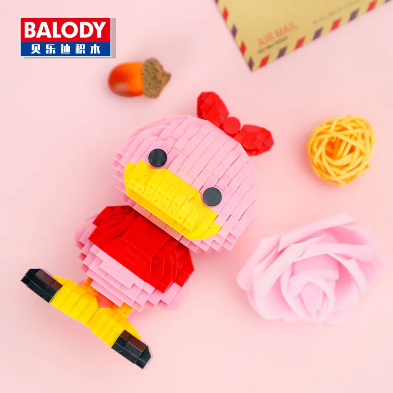 Мини-кубики Balody из мультфильмов модель утки аниме-фигурки для девочек подарки