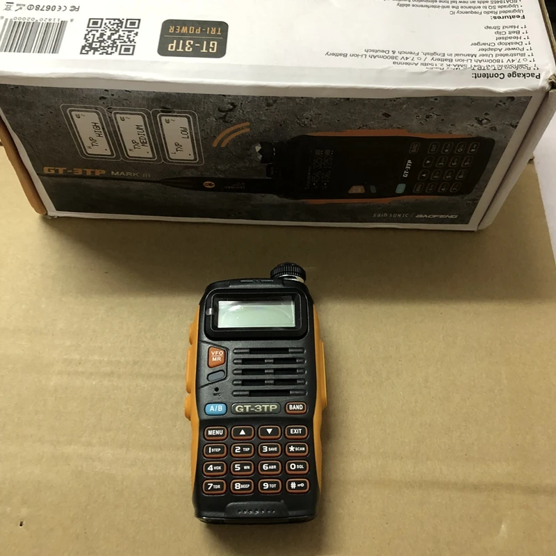 Baofeng GT-3TP Mark III walkie talkie мощный 8 Вт двухдиапазонный 136-174 МГц 400-479 995 Резервная