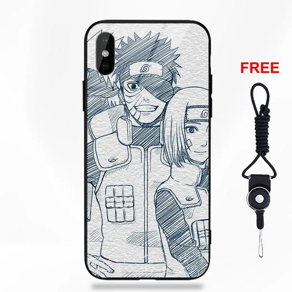 Наруто Obito Какаши для Apple iPhone 5 5C 5S SE 6 S 7 8 плюс X XS Max XR телефон Мягкий ТПУ чехол +