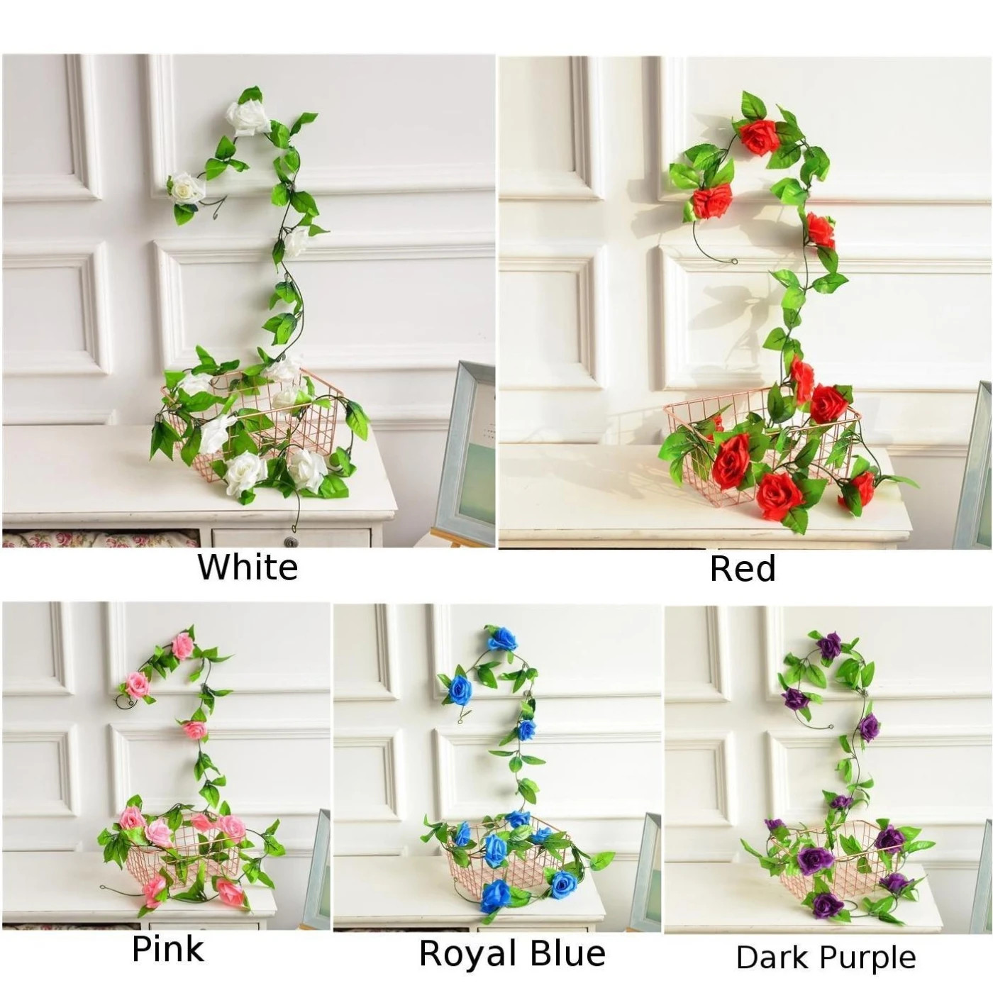 Яркие цвета Листья ротанга свадебные искусственные лозы дом офис магазин 1 шт