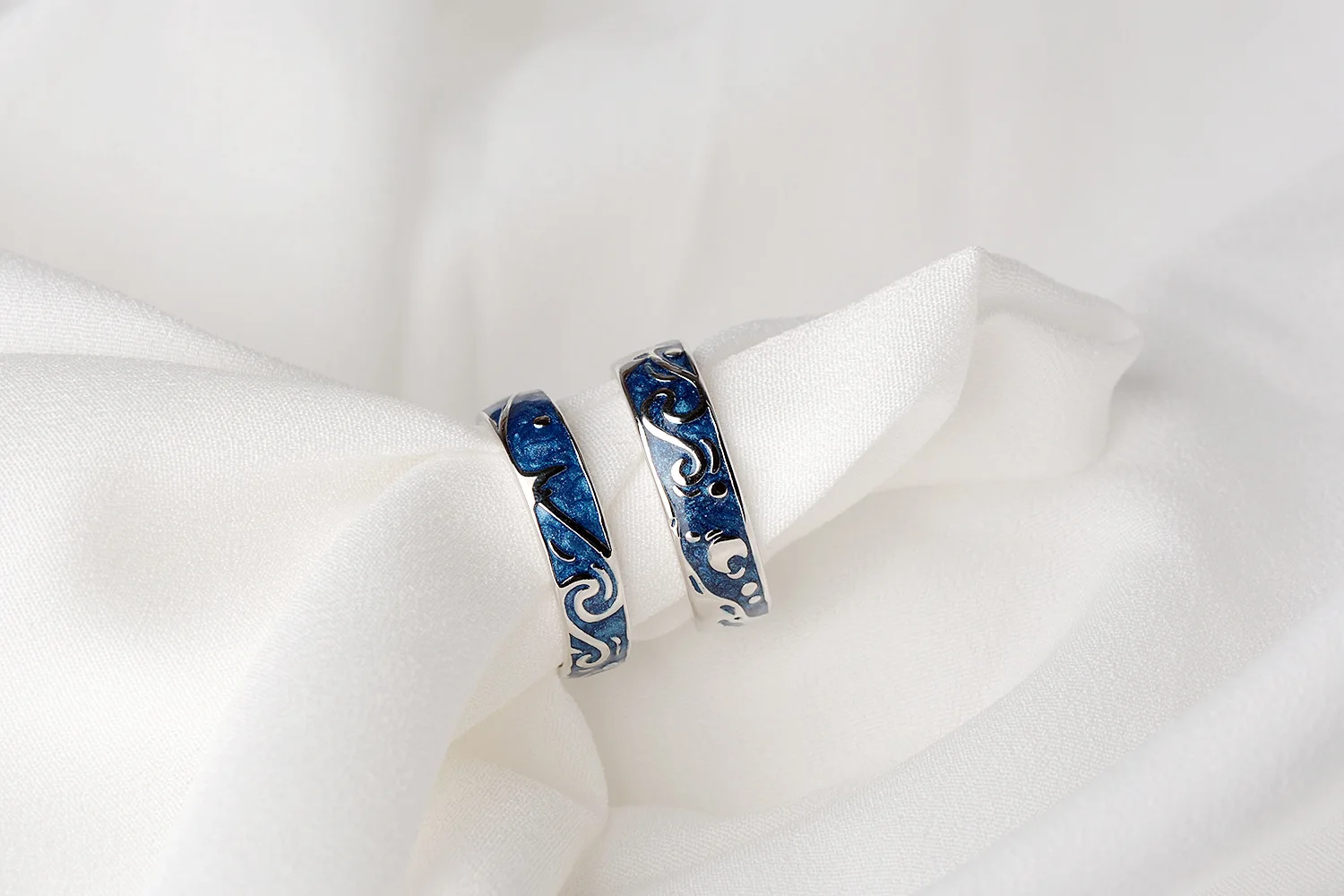 Новое поступление, 925 пробы Серебряное кольцо anillo van gogh cloud, пара колец для мужчин и женщин, регулируемое корейское кольцо на палец для влюбленных KCJ24