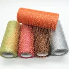 15 см * 10Y золото Серебристая проволока ткани скрученный Тюль Craft Свадебная вечеринка для художественного оформления ногтей, ручная работа прозрачная органза марли элемент Настольная дорожка