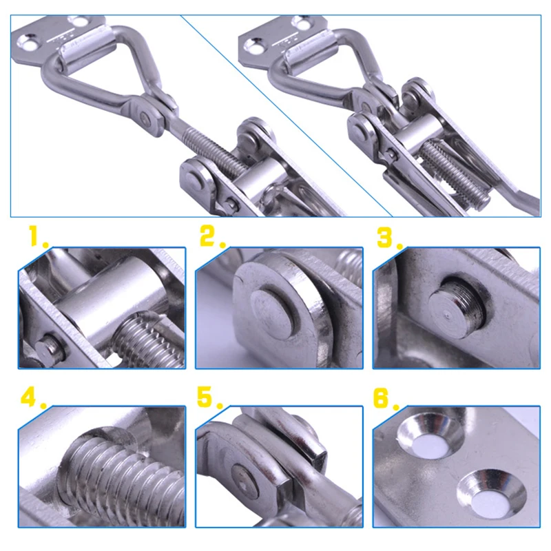 2 шт. синяя оцинкованная регулируемая застёжка-тогл Максимальная нагрузка 60 кг