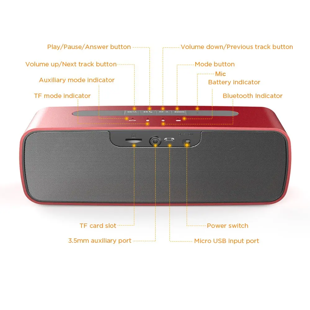 Bluetooth динамик Easyacc можно использовать микрофон портативный беспроводной мини