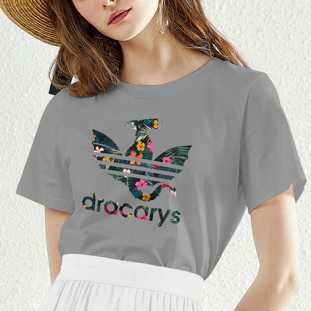 QIM Dracarys летние футболки с принтом Игры престолов Повседневная модная футболка
