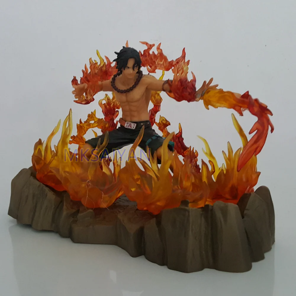 One Piece Эйс экшн-фигурки Zero Fire Fist Led Light аниме-фигурка игрушки для детей коллектор украшение кукла подарок