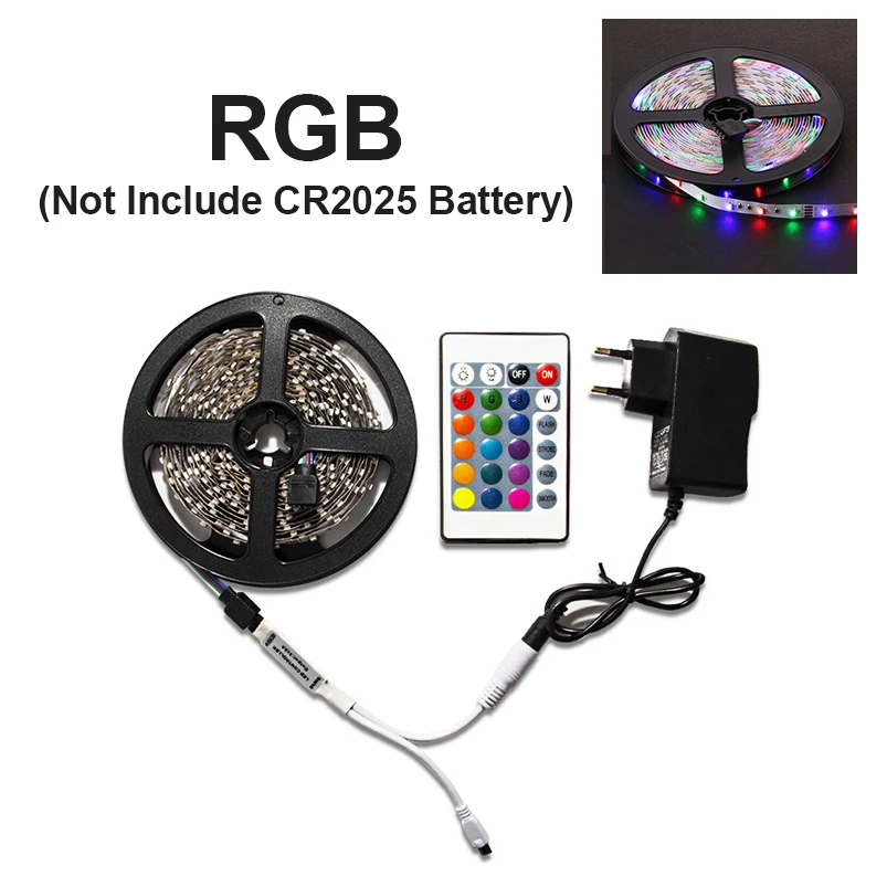 Goodland RGB Светодиодная лента 12 В SMD3528 5 м Светодиодная лента световой полосы Гибкая Диодная лента 2A DC12V красный зеленый синий желтый белый теплый белый - Испускаемый цвет: RGB