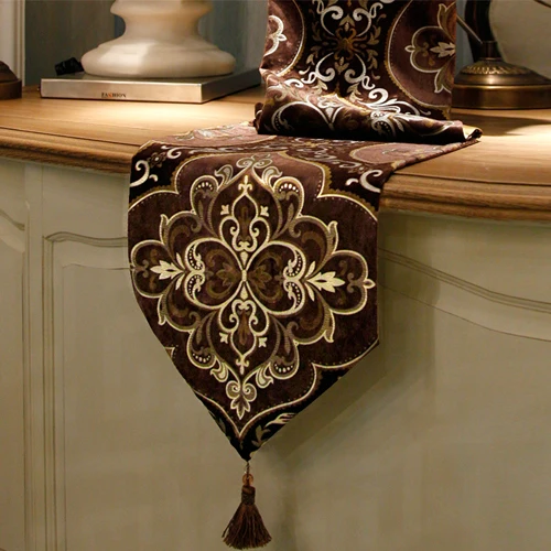 Новое прибытие барокко роскошные бархатные минималистский бегун стол скатерть