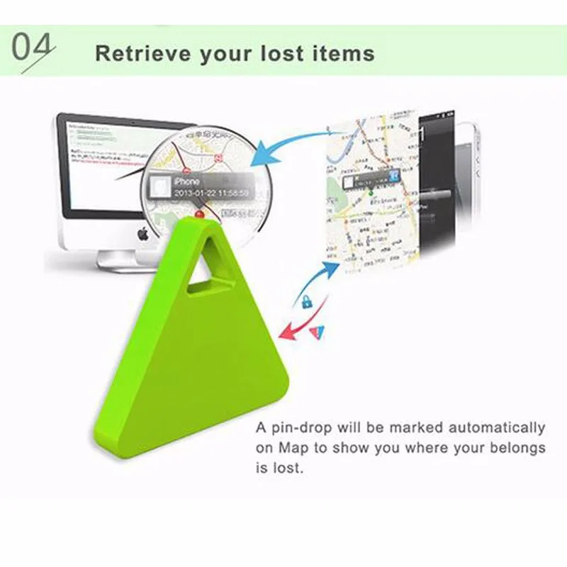Анти-потеря gps трекер детский трекер анти-потеря искатель gps локатор 5 цветов опционально двусторонняя сигнализация