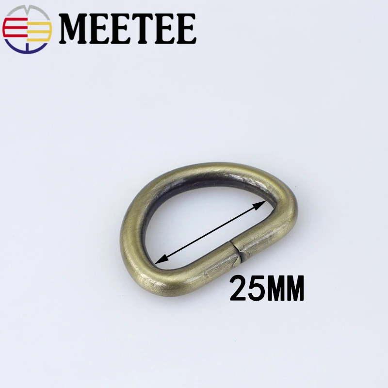 Meetee 30 шт/50 шт 25 мм D кольцевая пряжка металлическая сумка Пряжка Крючки на ремешке