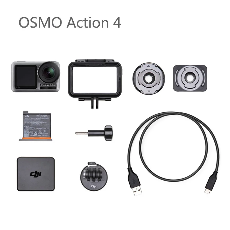 DJI Osmo экшн-камера Профессиональная Спортивная камера 4K HDR видео водонепроницаемый DJI стабилизированный ручной двойной экран Камера - Цвет: OSMO-Action 4