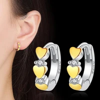 gold color temperament personality joker retro hoop earring simple love heart shaped hoop earrings new female earrings