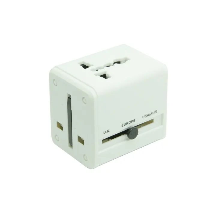 Черно-белый универсальный адаптер питания вилка для путешествий Электрический