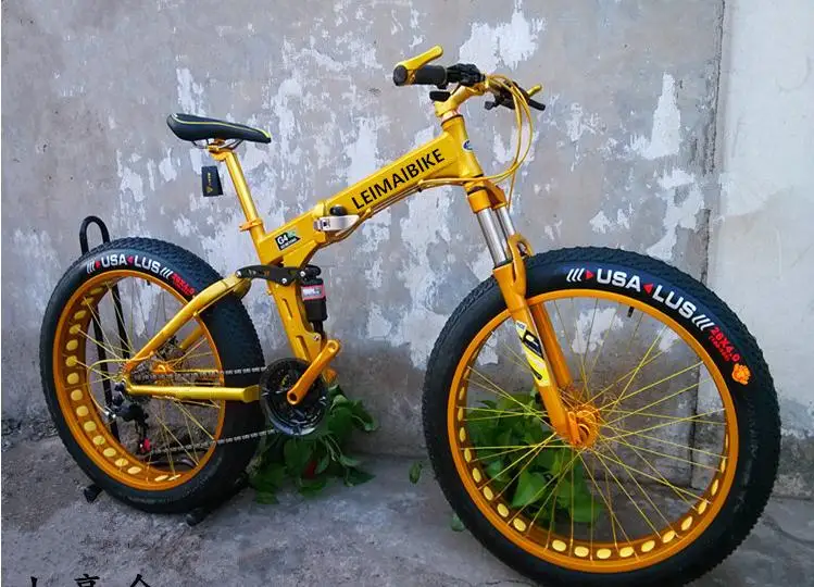 Полноподвесной складной велосипед для снега езды по снегу 26er 26*4 0 дюймов 21/24/27/30