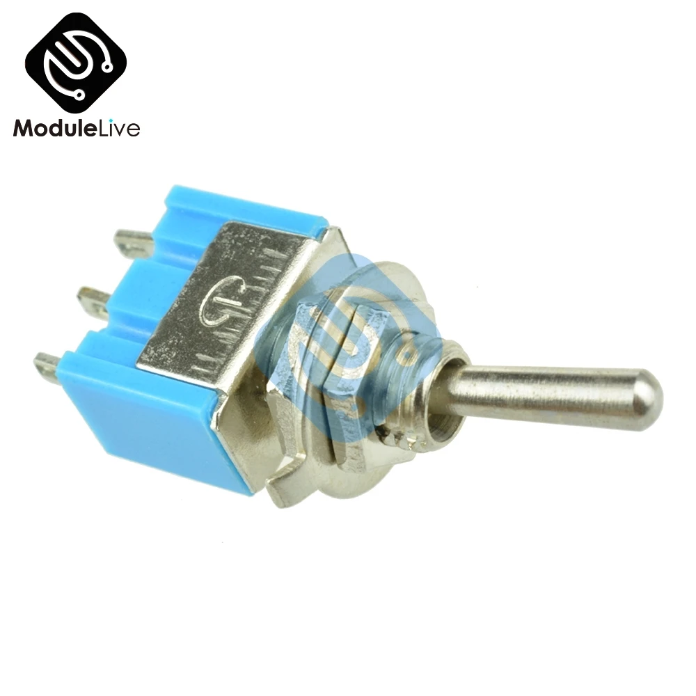 10 шт. DIY 3 Pin P Mini 6A SPDT 3A 250V AC 125V MTS 102 2 Позиции вкл н переключатель модуль выключателя c