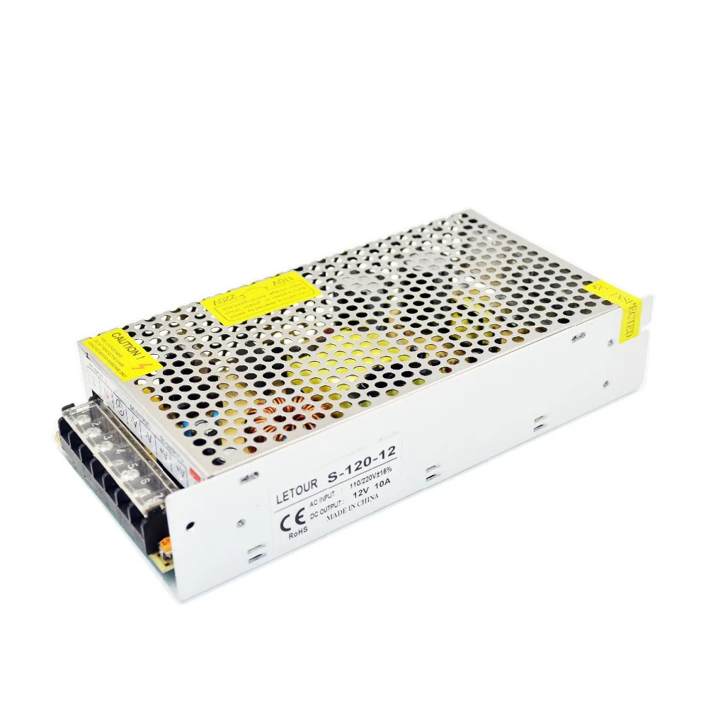 Letour переключение Питание 12V 10A 120W Светодиодный драйвер адаптер переменного тока