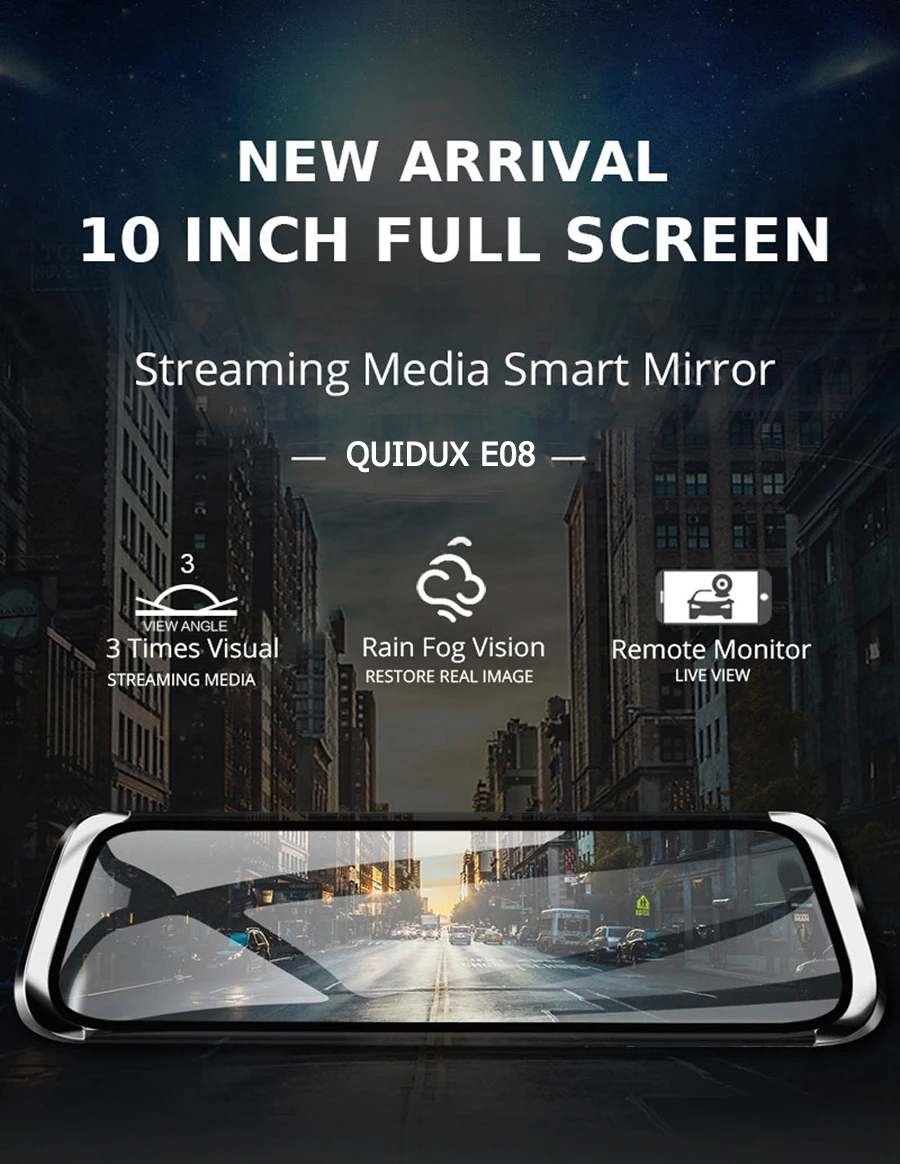 WHEXUNE 4G Android автомобильный видеорегистратор 10 дюймов ips сенсорный экран Bluetooth WiFi камера ADAS gps навигация FHD1080P заднего вида парковочный монитор