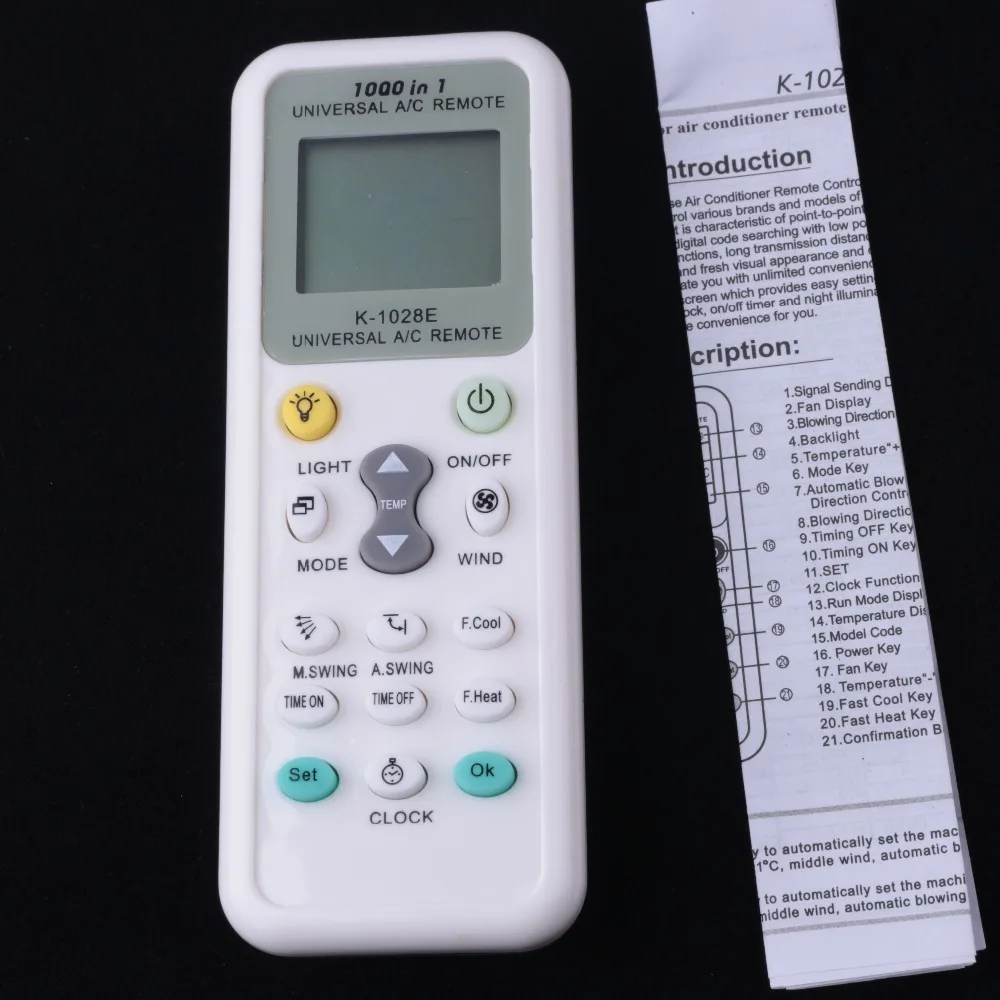 Универсальный K 1028E низкое энергопотребление кондиционер пульт дистанционного