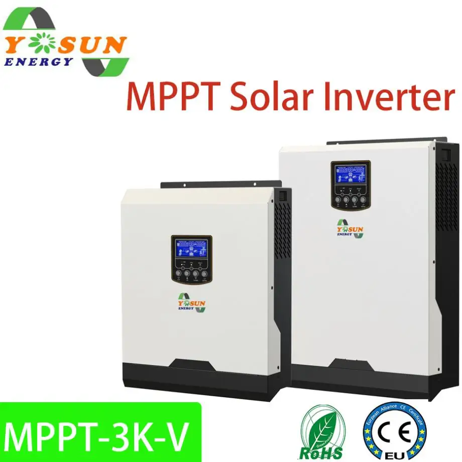 

3Kva Solar Inverter 3200W MPPT Pure Sine Wave Inverter Off-Grid Inverter Build-in MPPT 80A AC Charge 24Vdc Battery