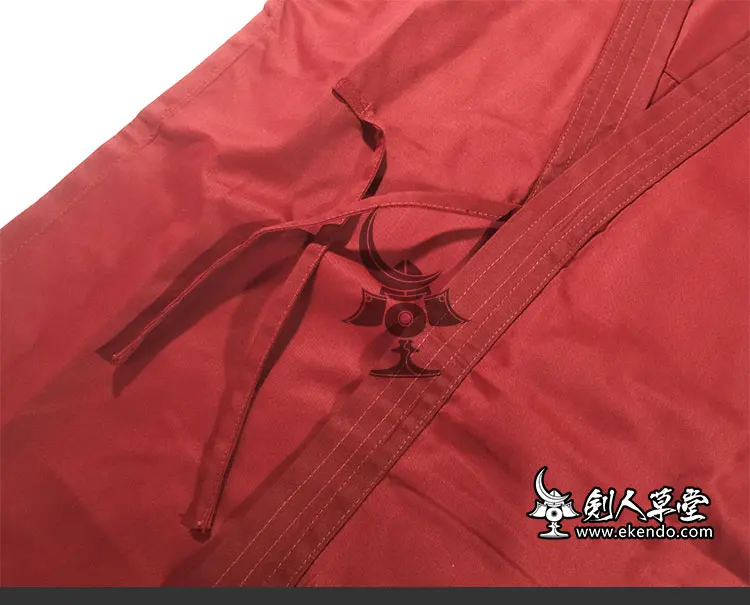 IKENDO-красный холст Kendo Kendogi-фиксированный цвет 30% хлопок 70% полиэстер все размеры японская форма kendo keiko gi kendo обучение