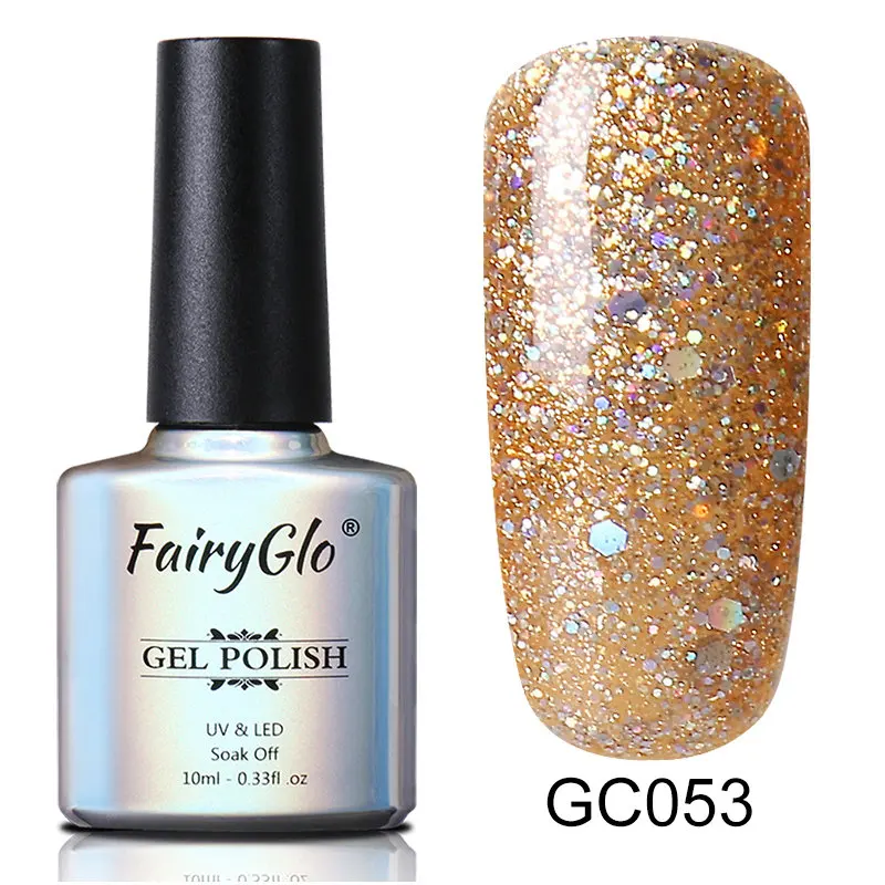 GC053 FairyGlo 15 мл Блестящий Блеск 27 цветов УФ гель лак для ногтей Топ основа праймер Полупостоянный Гибридный лак краска гель лак - Цвет: GC053
