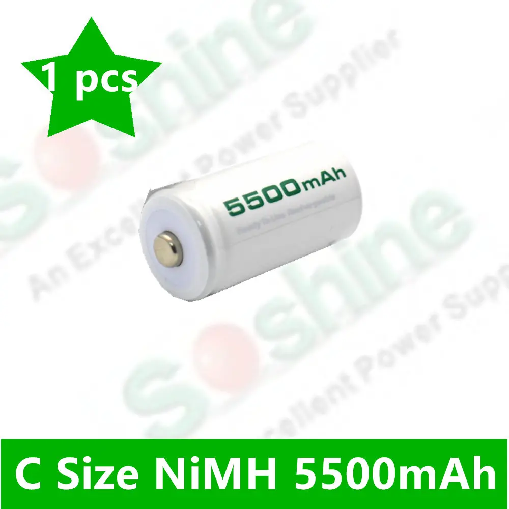 Аккумуляторные батареи Soshine размера C NiMH 5500 мАч NIMH|rechargeable battery|nimh rechargeablenimh c |