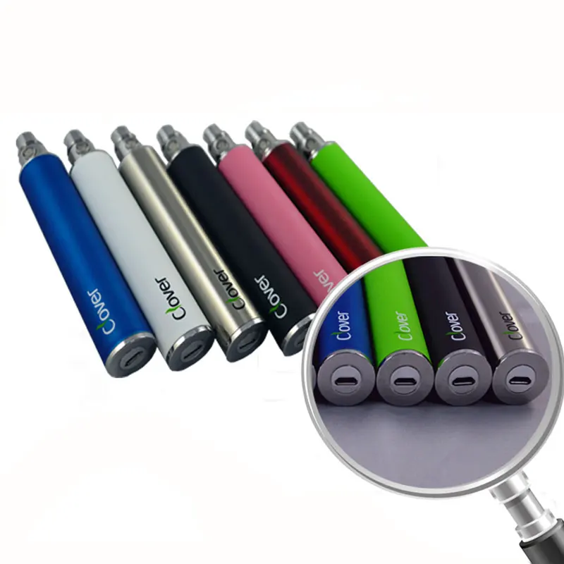 electronic cigarette Clover 2600mah Battery Root 510 Thread USB Passthrough E Cigarette vs evod battery vape|Батареи для