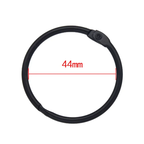 High Quality 2-10Pcs/set black Metal Ring Binder 15-76mm DIY Loose-leaf Book Hoops Opening Office Binding Supplie Photo Albums - Цвет: 44mm