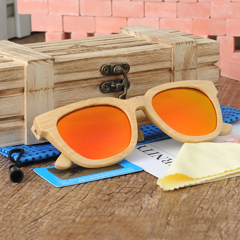 Женские бамбуковые солнцезащитные очки BOBO BIRD BG014 простые Стильные