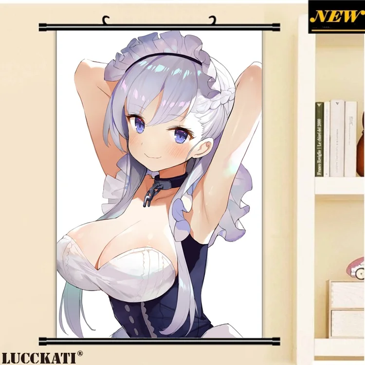 40X60 см Azur переулок Bilan Hangxian игра cameltoe Сексуальная лоли мультфильм аниме Настенная картина плакат прокрутки Ткань Холст Живопись 27 - Цвет: U