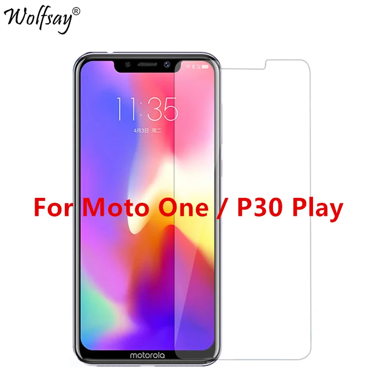 2PCS закаленное стекло для Motorola Moto Один экран протектор 9Н Премиум Стекло One / P30 Play